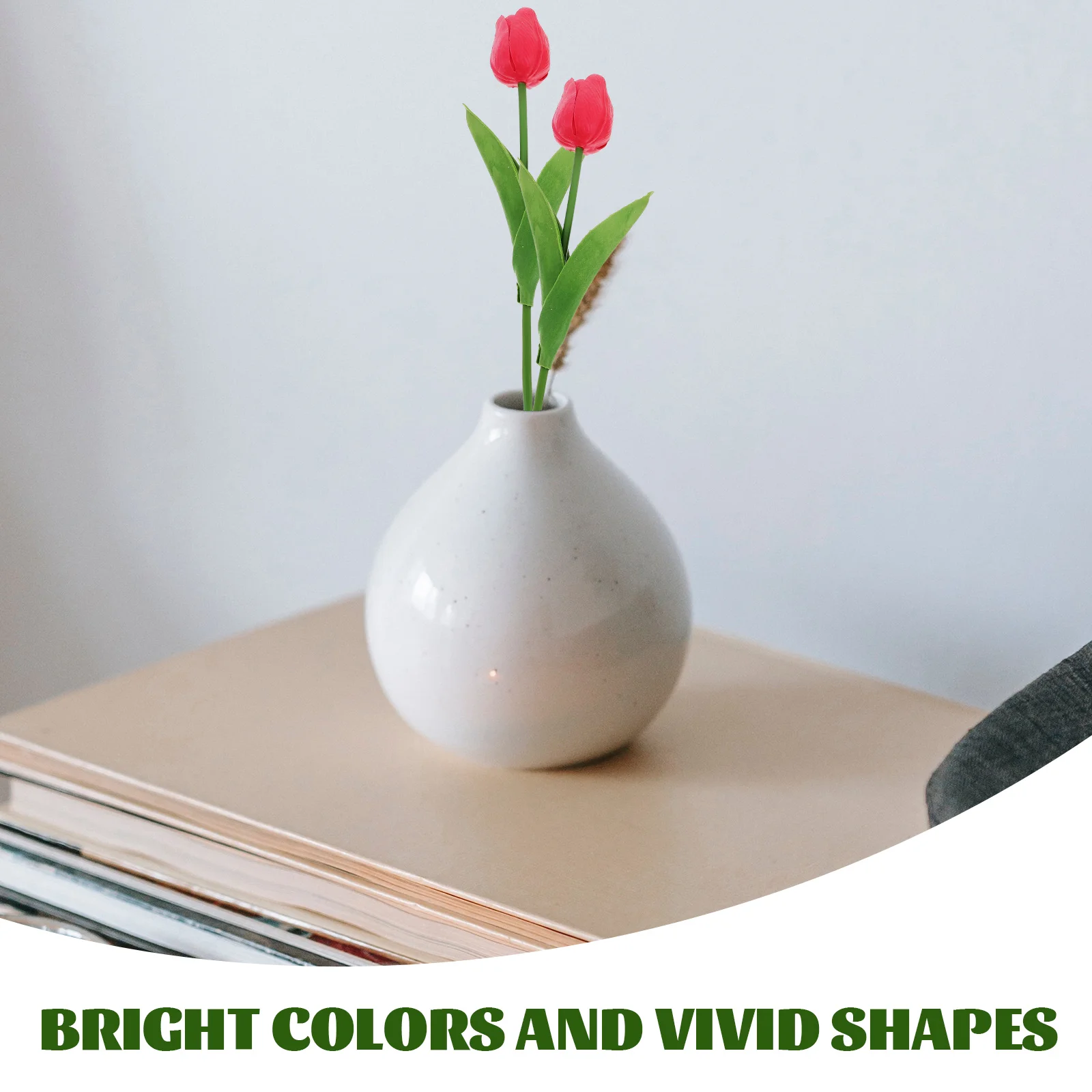 

12pcs Artificial Tulips Fake Flower Bouquet For Home Decor Spring Centerpieces Wedding Prop Realistic Faux Flowers Simulation