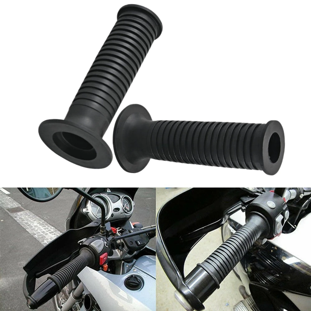 Black Motorcycle Handlebar Hand Grips Bars Cover 7/8