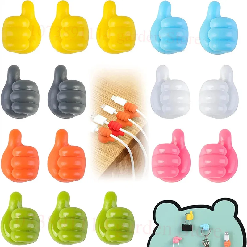 

Creative Cable Organizer Clip Holder Thumb Hooks Adhesive Wire Wall Hook Hanger Storage Cable Holder for Home Earphone Mouse Car