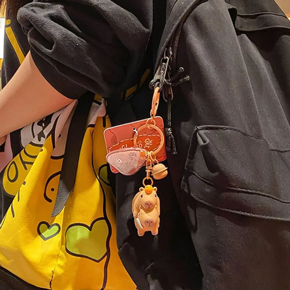 Capybara-子供用の3D動物キーホルダー,ミニキーホルダー,モルモットペンダント,子供用の漫画ジュエリー
