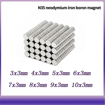 6x3 mm Magnes neodymowy w formie dysku 5x3mm Małe okrągłe magnesy o dużej mocy 7x3mm Magnesy ziem rzadkich Ma 8*3mm 9*3mm 10*3mm 4*3mm 3*3mm