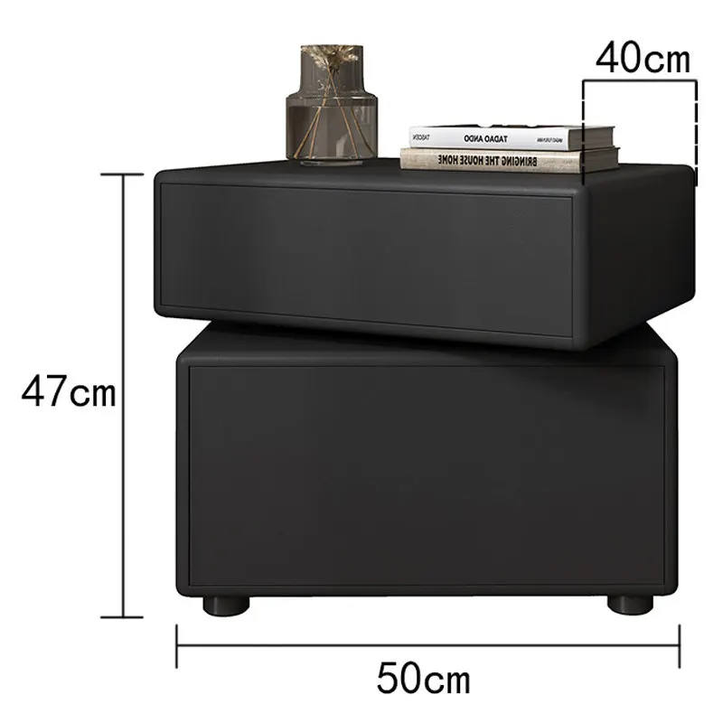 Minimalist Vintage Nightstand Industrial Large Capacity Bedside Table Executive Soft Mesa Cabeceira Home Bedroom Furniture