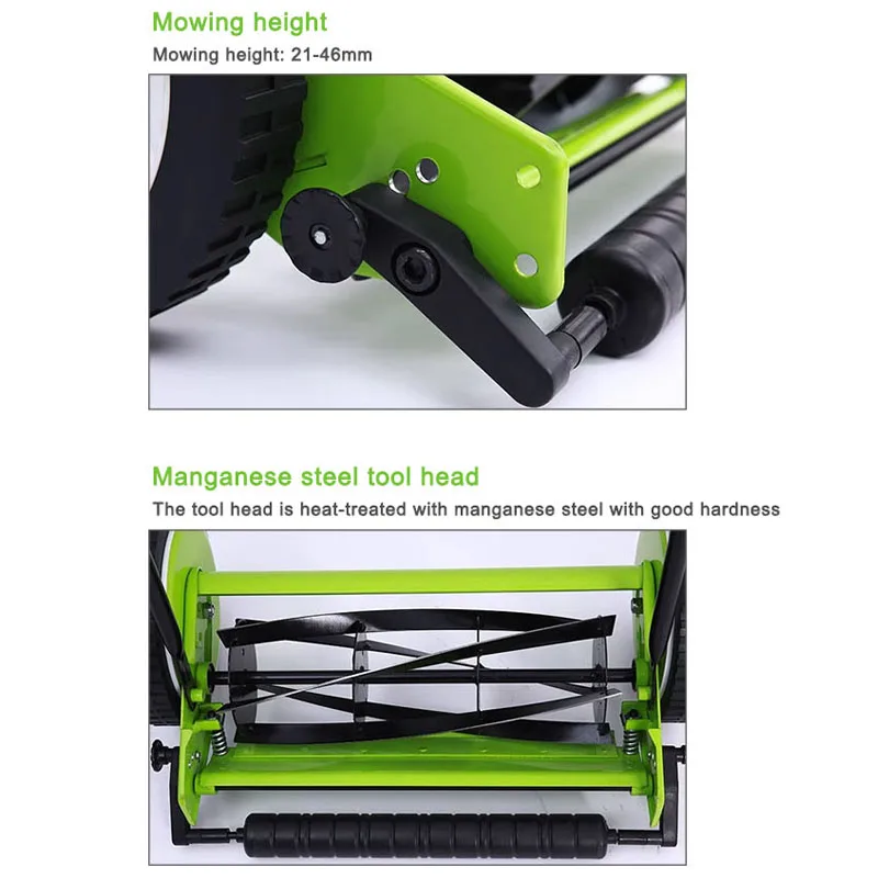 Hand Push Lawn Mower 16 E Inch Multifunction Pruning Machine Villa Garden Trimming Equipment Small Gardening Tools Accesorries