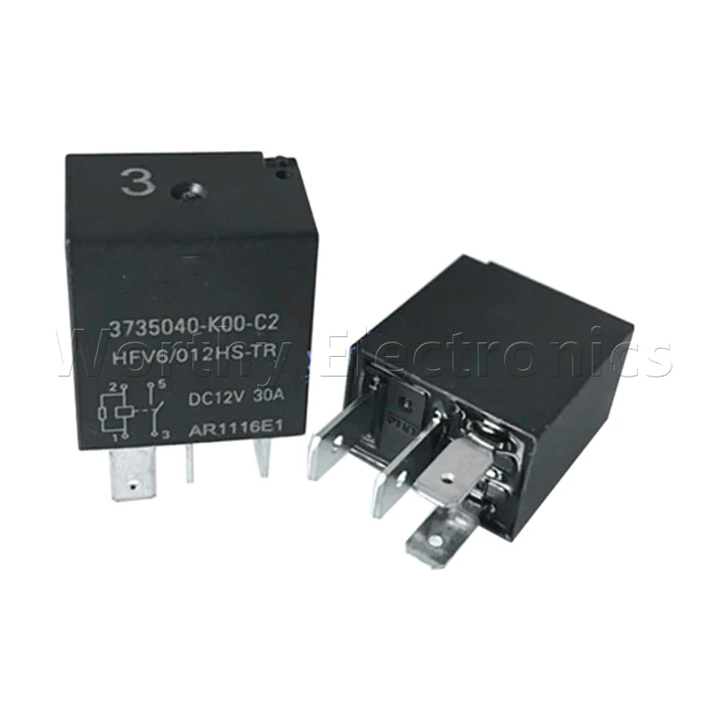 

Free shipping 10pcs/lot relay 12VDC 30A 4PIN HFV6/012HS-TR