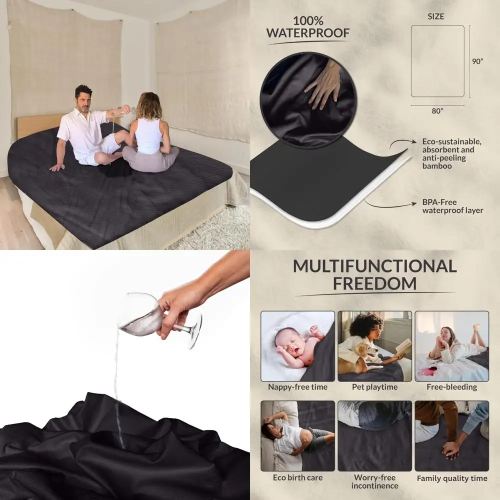 

Бамбуковое охлаждающее одеяло размера «king-size» с водонепроницаемой защитой матраса — герметичное и гидрофобное полотенце с брызгами