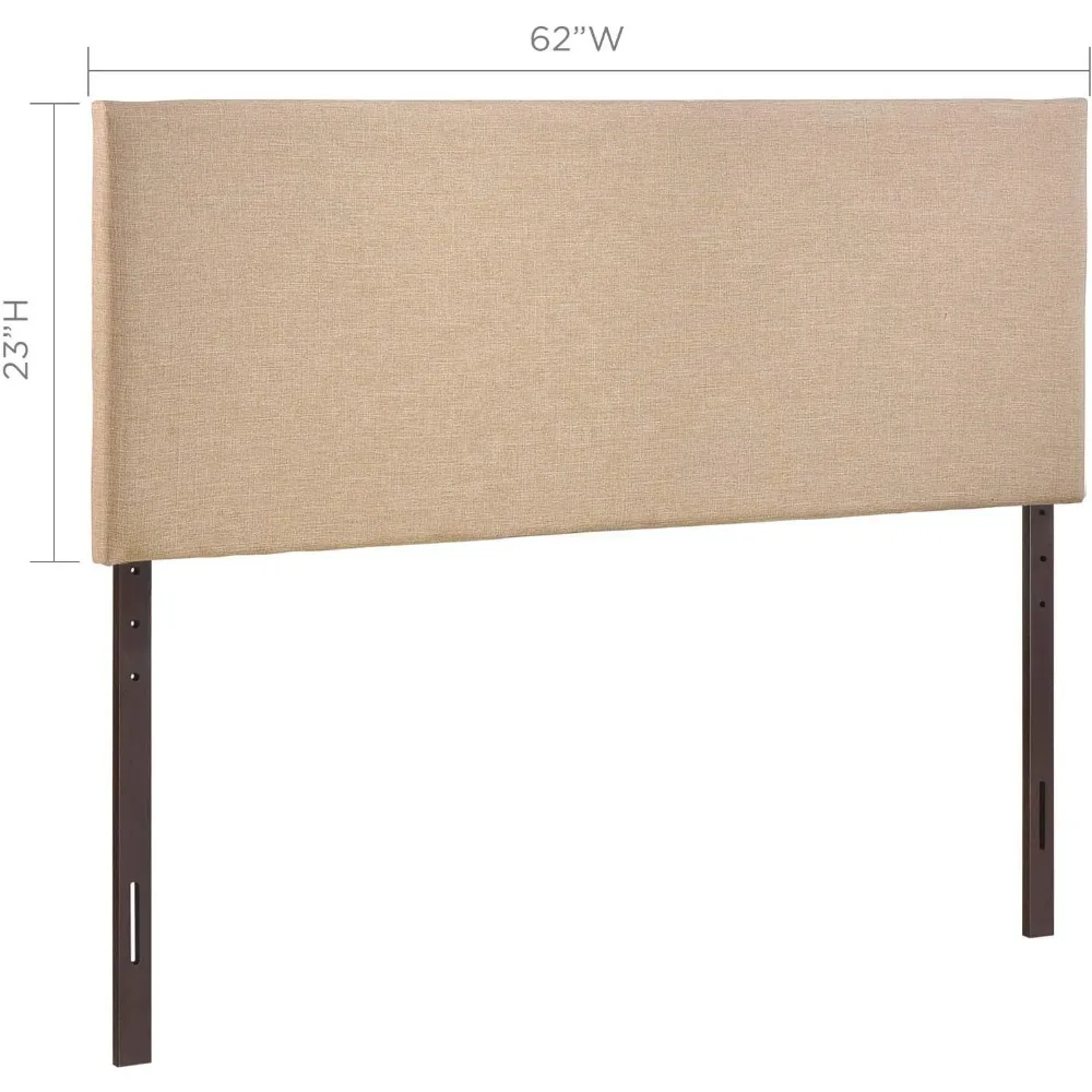 لوح رأس كوين منجد من قماش الكتان في المقهى #3