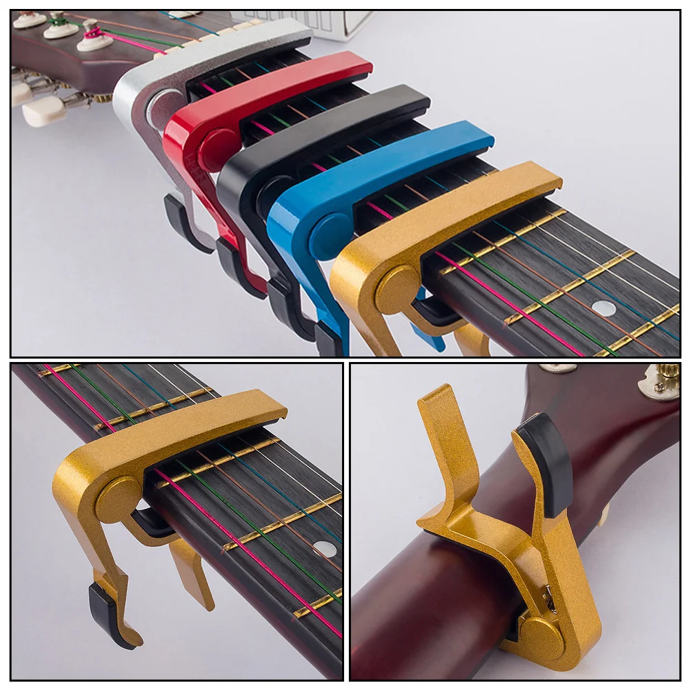 

5 Pcs Capo for Acoustic Guitar Change Tune Clamp Bass Electric Accessories Aluminum Alloy
