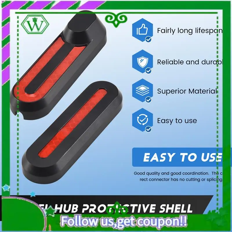 AC34-For Xiaomi M365 Electric Smart Scooter Wheel Hubs Cap Protective Shell Case With Sticker Decals Skateboard Replacement Part
