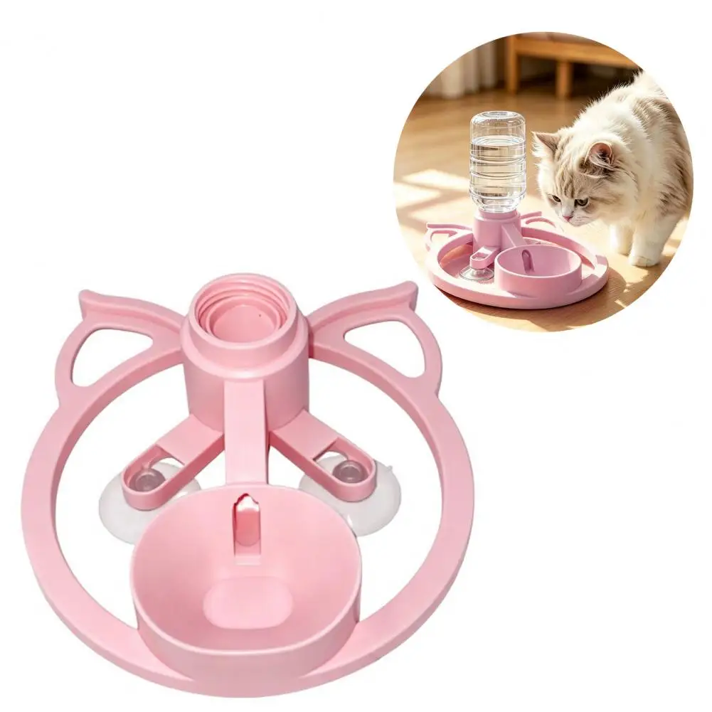Compact Water Refill Device Pet Drinking Fountain Automatic Cat Water Dispenser with Bottle Adapter Non-slip for Puppies