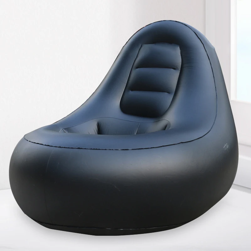 Inflatable Lounges Chair with Ottoman Blow Up Chaise Lounges Air Lazy Sofa Set Portable Inflatable Seats for Indoor & Outdoor