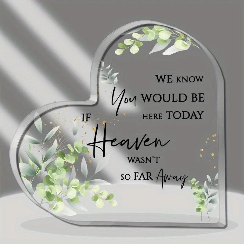 Acrylic Heart Wedding Anniversary Sign, Memorial Love Marriage Symbol, Centerpiece for Table Decoration Ceremony Reception Party