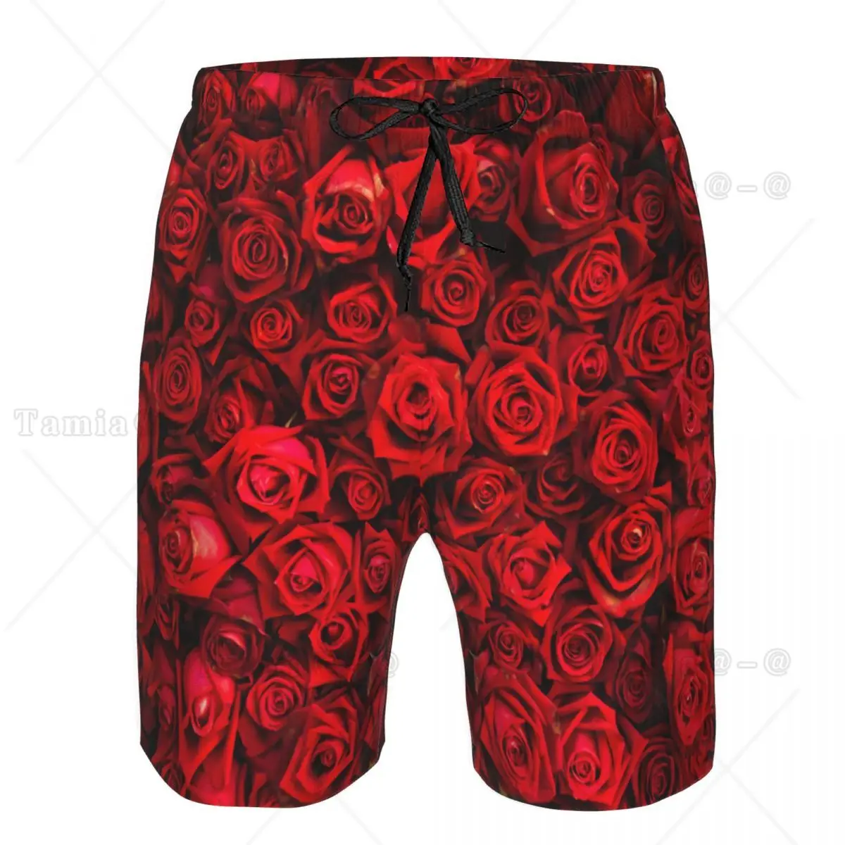 

Red Natural Roses Quick Dry Swimming Shorts For Men Swimwear Swimsuit Swim Trunk Bathing Beach Wear