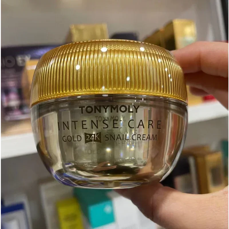 Korea TONYMOLY 24KGold Snail Cream 45ml Anti-Wrinkle Lighten Spots Anti-aging Hydrating Moisturizing Repairing Blemish Skin Care