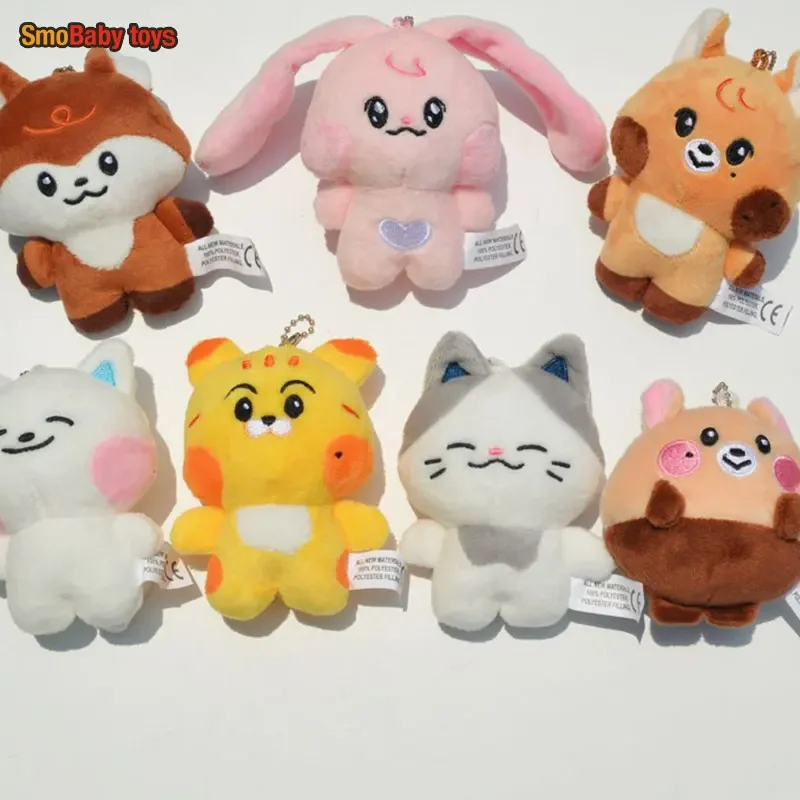 

Kpop DREAMIEZ Doll Keychain Cartoon Cute Tiger Rabbit Pendant Key Ring Filling PP Cotton Haechan Jaemin Kkyuping Fans Gift