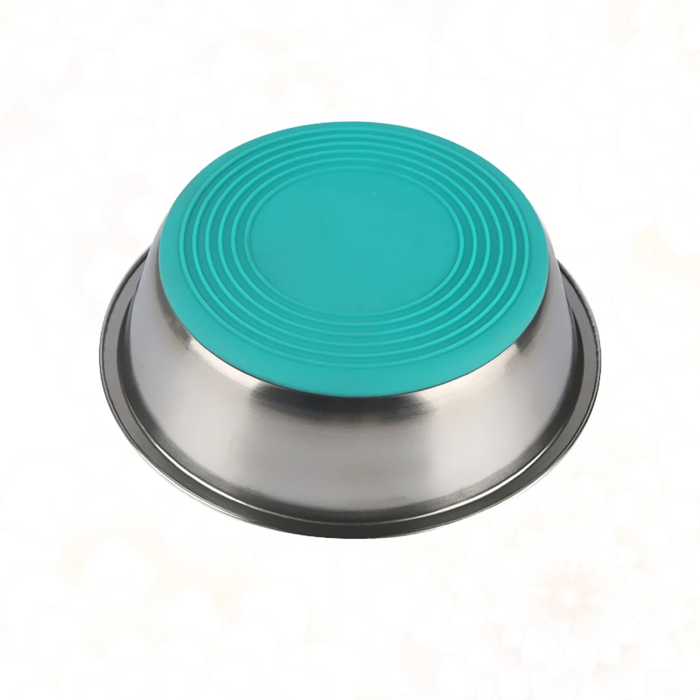 

1pcs 14Cm Anti-Slip Pet Bowl Stainless Steel Dog Cat Feeder Durable Hard Metal Water Food Container Home Use Blue Size 1