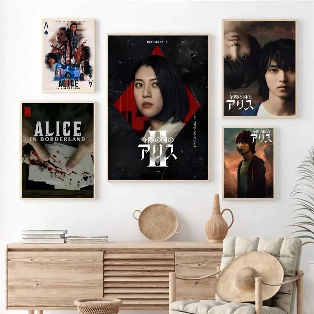 Movie A-Alice In Borderland Poster Paper Print Home Living Room Bedroom Entrance Bar Cafe Art Painting Decoration