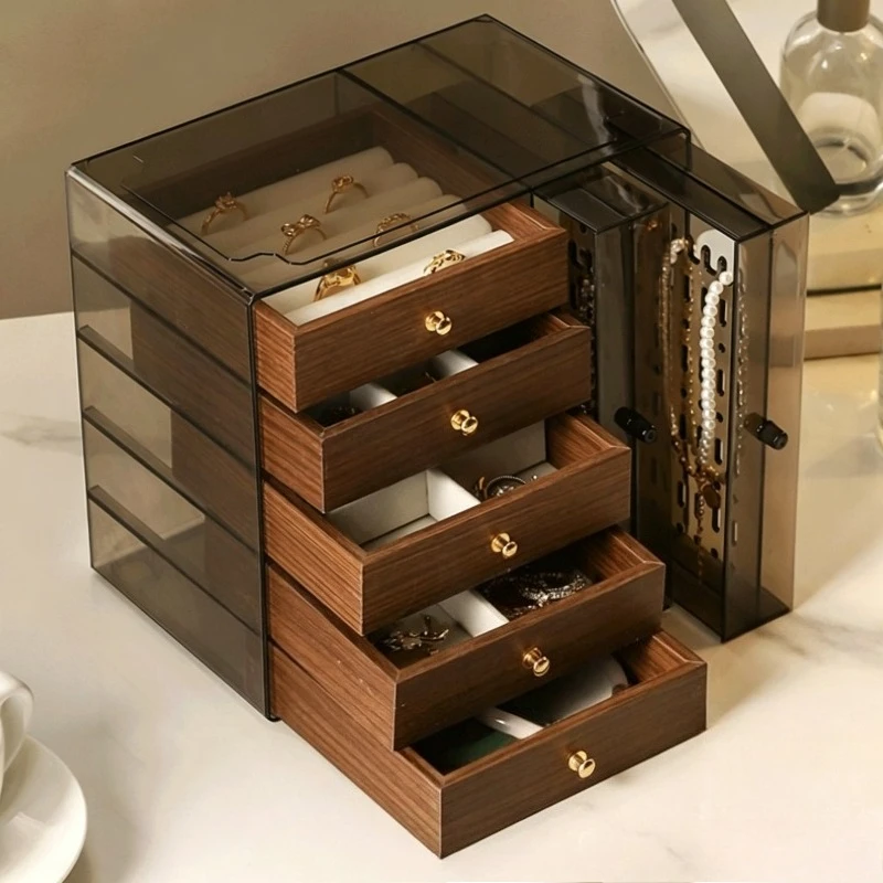 Luxury Jewelry Storage Box Portable Earring Display Box Multifunctional Necklace Organizer Case Creative Jewelry Packaging Cases