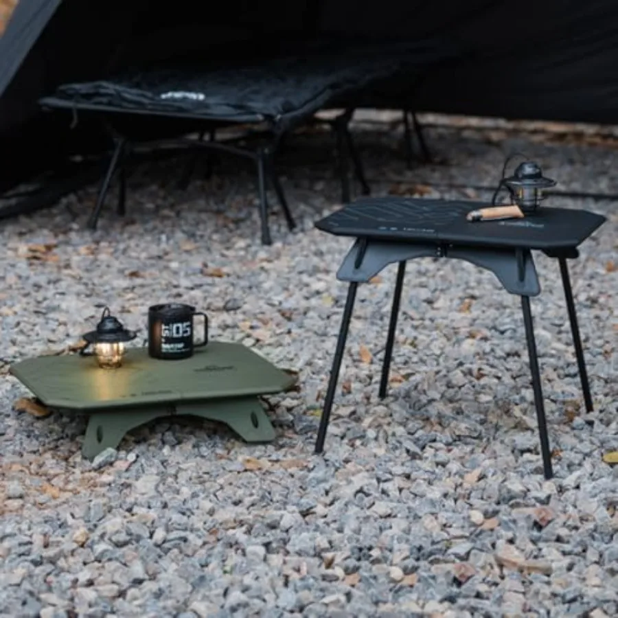 

Folding Camp Table 2 in 1 Adjustable Height 16 inch 4 inch Foldable Camping Desk for Outdoor Cooking Beach Hiking Travel Fishin