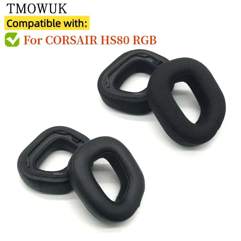 

Replacement Ear Pads for CORSAIR HS80 RGB Headphones Ear Cushions, Headset Earpads, Ear Cups Earmuffs