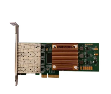 

Gigabit Network Card Quad Fiber Ports SFP PCI-E X4 Optical Network Card with GRT G350AM4 Chip