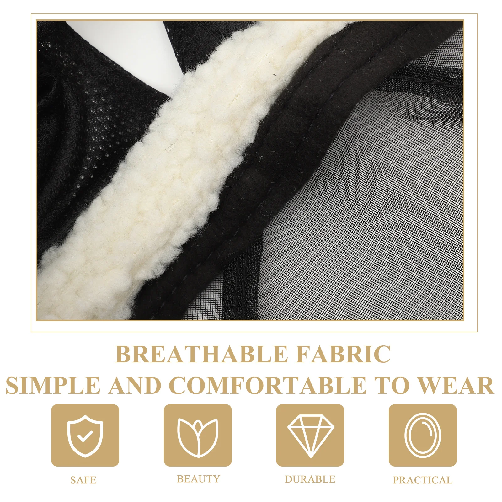 

Reusable Mosquito Mask Breathable Mesh Fabric Protective Face Cover Detachable Design Fine Workmanship Comfortable Horse Care