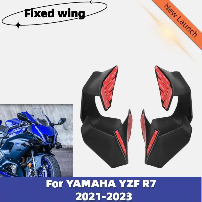 Fixed Wind Wing Motorcycle Wing Aerodynamic Fairing FOR YAMAHA R7 YZF R7 YZFR7 R7 2021-2023