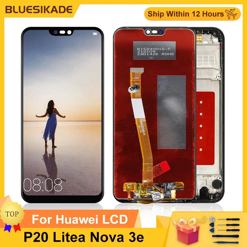 ЖК-дисплей для Huawei P20 Lite, сенсорный экран, дигитайзер в сборе для Huawei Nova 3e, дисплей EML-L09C, запасные части