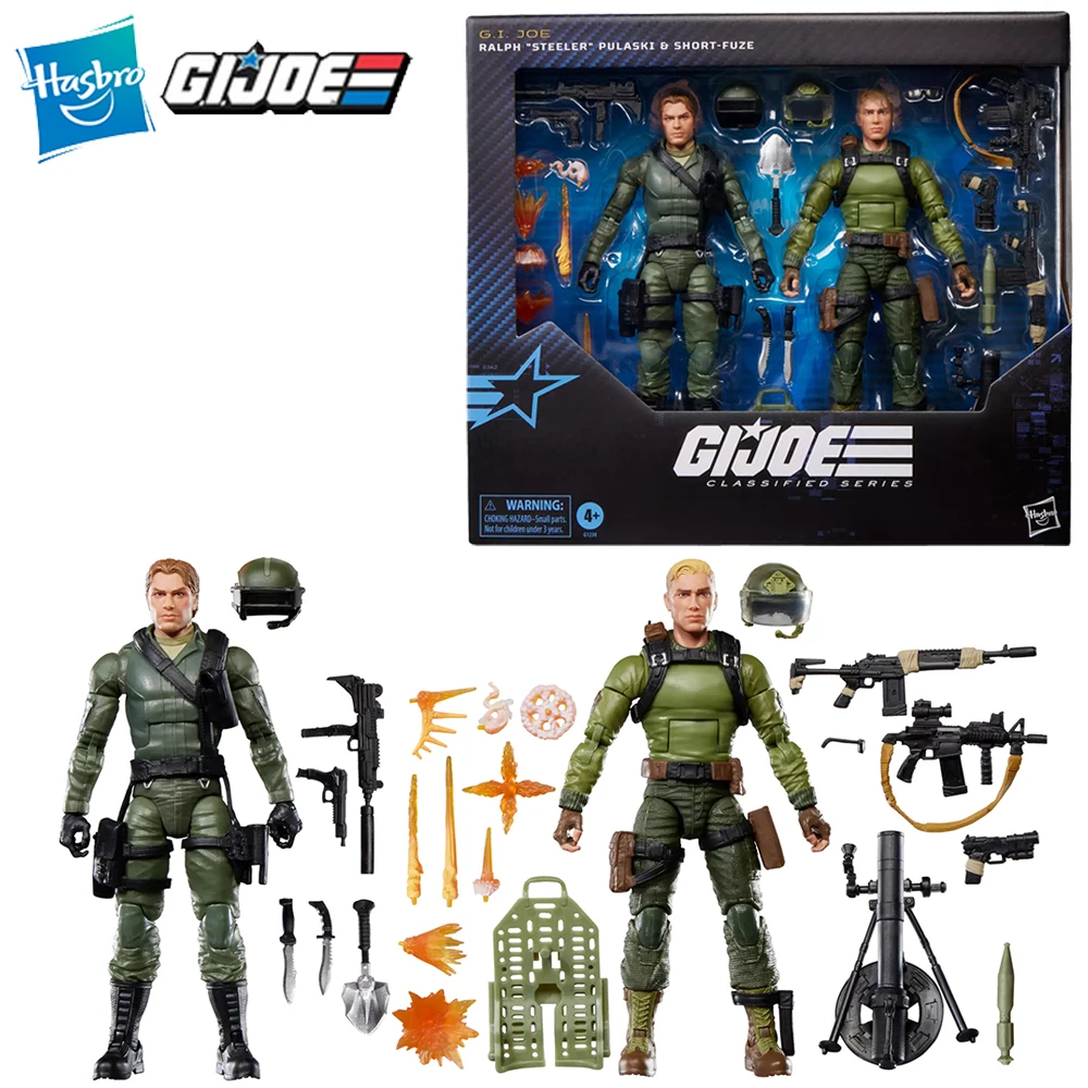 

Hasbro G.I. Joe Classified Series #181 Ralph 'Steeler' Pulaski & Short-Fuze 2-Pack-Set 15cm Anime Soldier Figure Model Toy Gifts