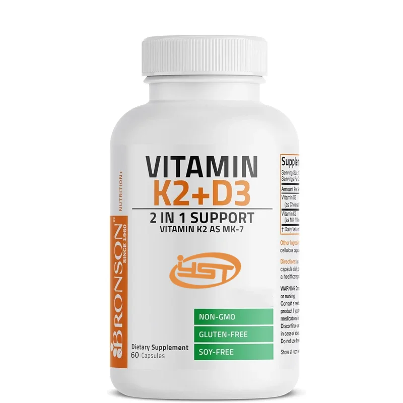 Vitamin K2 (MK7) with D3 supplement, non genetically modified formula 5000 IU Vitamin D3 and 90 micrograms Vitamin K2 MK-7