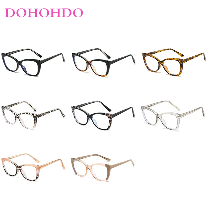 Trend Luxury Brand Designer Cat Eye's Eyeglasses Men Women Computer Anti-Blue Light Glasses Fashion Classic Eyeglasses Unisex