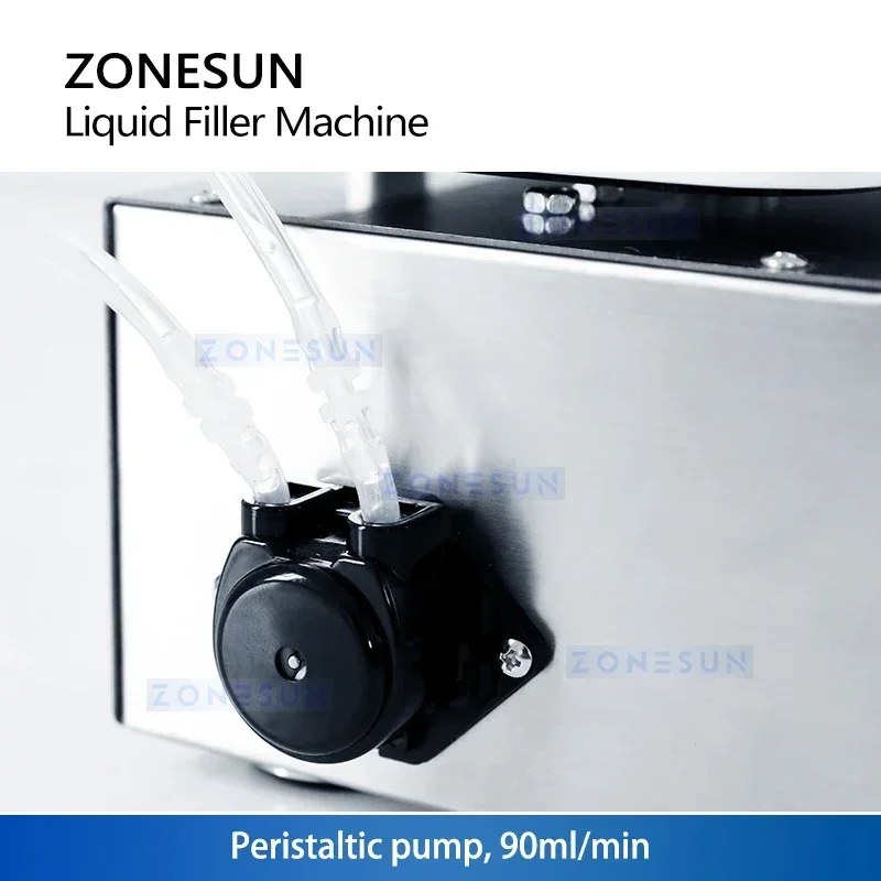 ZONESUN آلة تعبئة وزن السائل وزن حشو مضخة تمعجية التحكم الرقمي معدات تعبئة الزجاجات ZS-M90