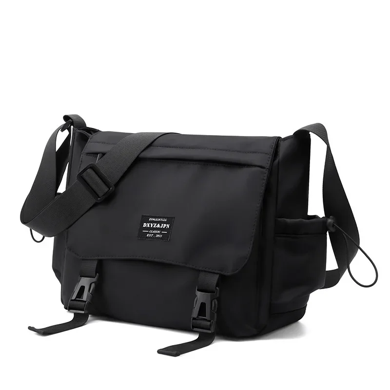 New Men's Crossbody Bag Trendy Brand Work Style Nylon Trendy One Shoulder Crossbody Bag Fashionable with Cover Messenger Bag