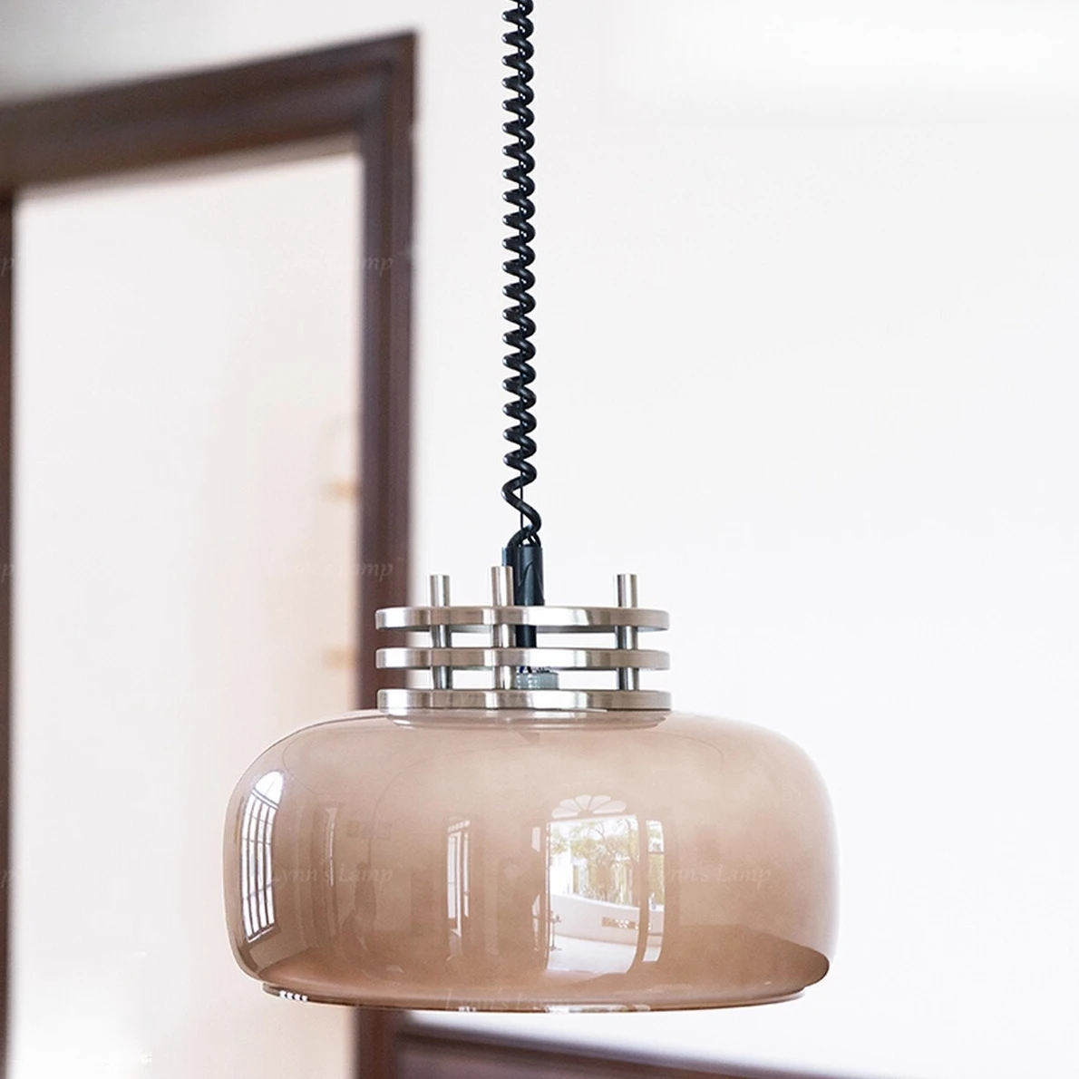 

Vintage style pendant lamp restaurant bar counter wabi sabi style retractable Japanese style bedroom hanging line lamp