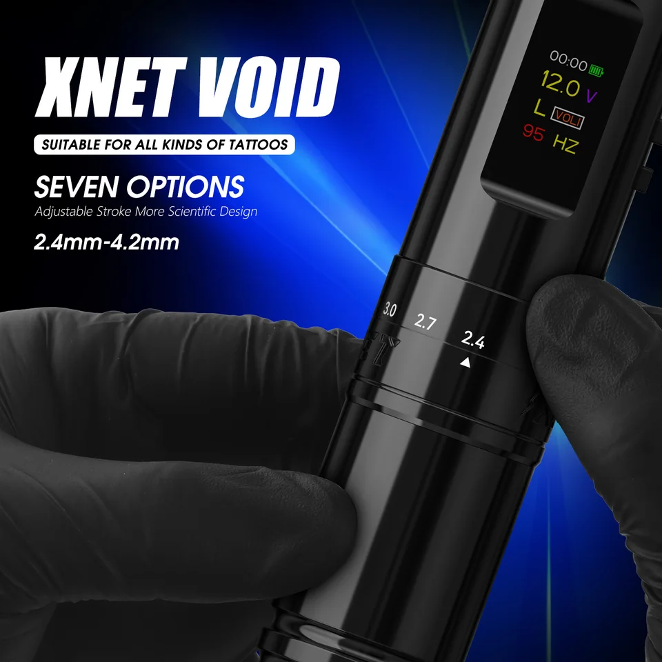 XNET Void Wireless Tattoo Machine Pen Kit With Ink Shaker 7