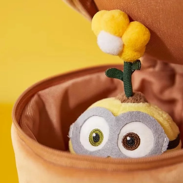 Minions Bob Kevin Keychain Cute Anime Figure Plush Pendant Bag Decorations Hang Ornaments Kawaii Birthday Gift For Girls