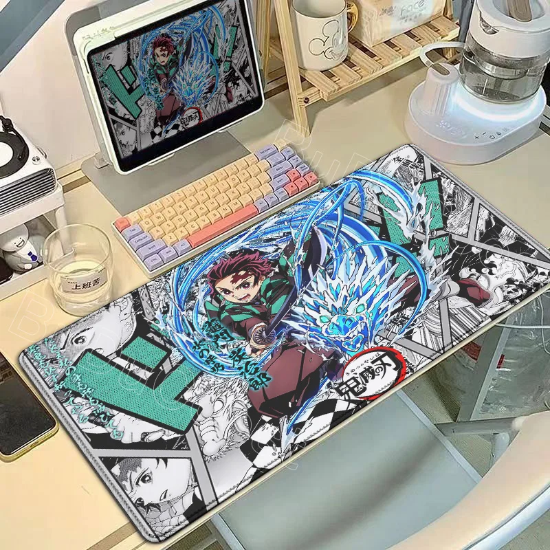 New Cool Anime Demon Slayers Mouse Pad Gaming Laptop Keyboard Mat Xxl Protector Deskmat Gamer Mats Rengoku Kyoujurou Pc Mousepad