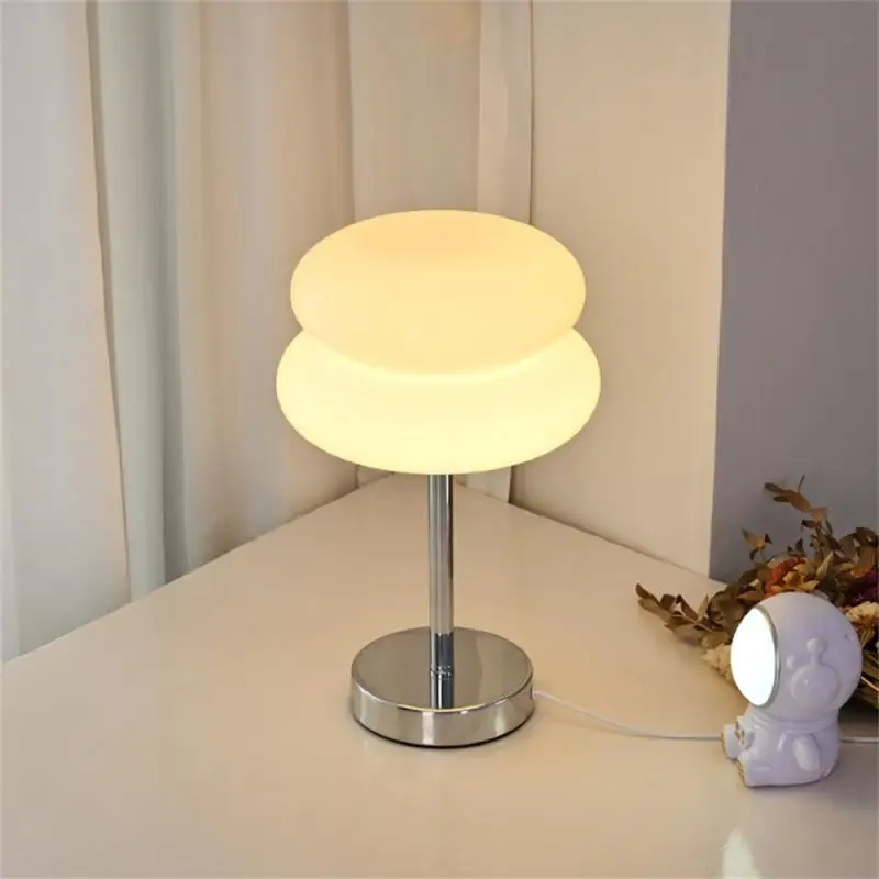 

Girl Desk Lamp Household Tools Table Lamp Iron/glass Bedside Lamp Macaron Night Light Ins Decoration Atmosphere Lamps 28x18cm