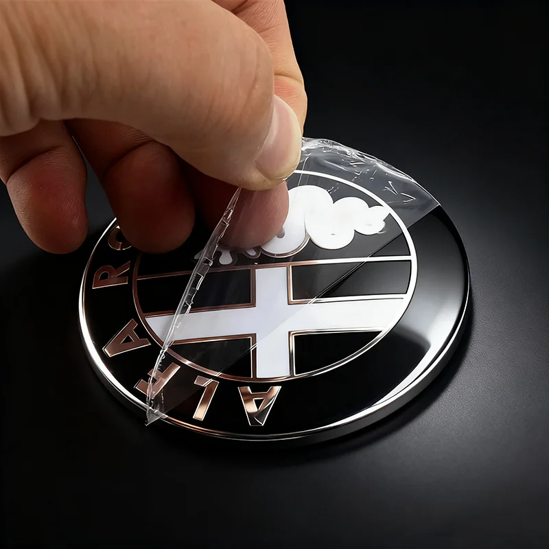 74mm Alloy Metal Emblem Alfa Romeo Badge Car Logo OEM Style for Giulia Stelvio Giulietta Mito Front Grille Trunk Lid Replacement