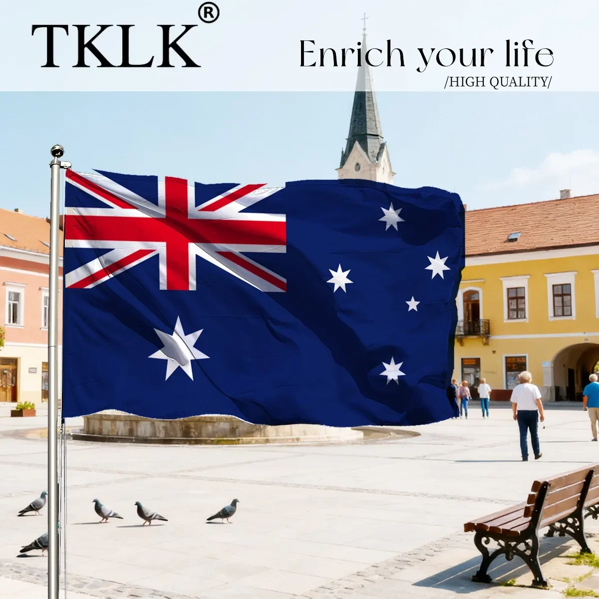 Australia Flag，60x90cm 90x150cm 2x3FT 3X5Ft Durable Country Flag Banner, Premium Polyester Vibrant Colors