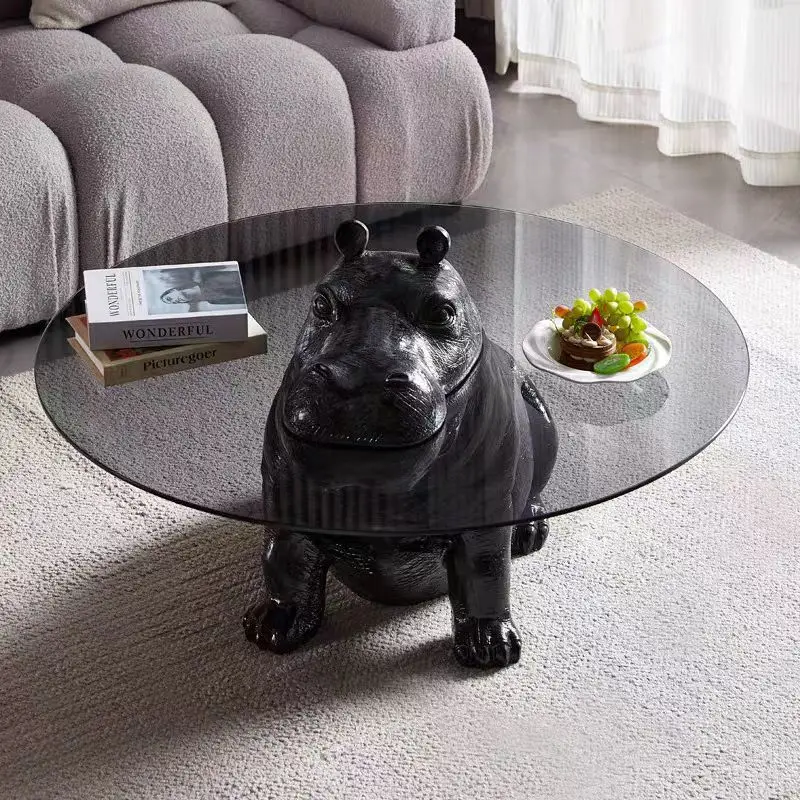 Hippo coffee table creative sofa side a few animals