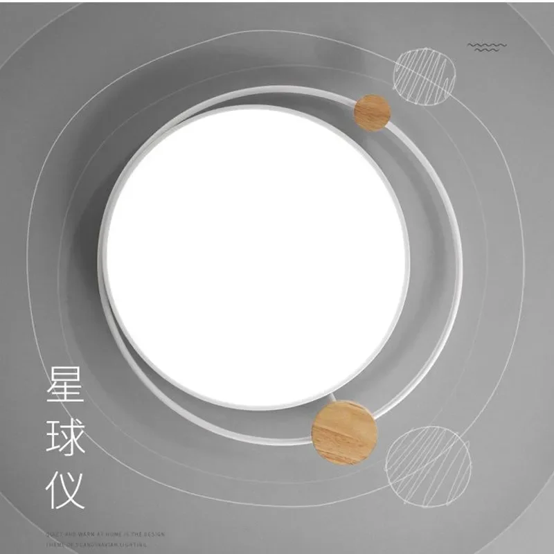 

Nordic Bedroom Lamp Simple Round Study Creative Children's Makaron LED