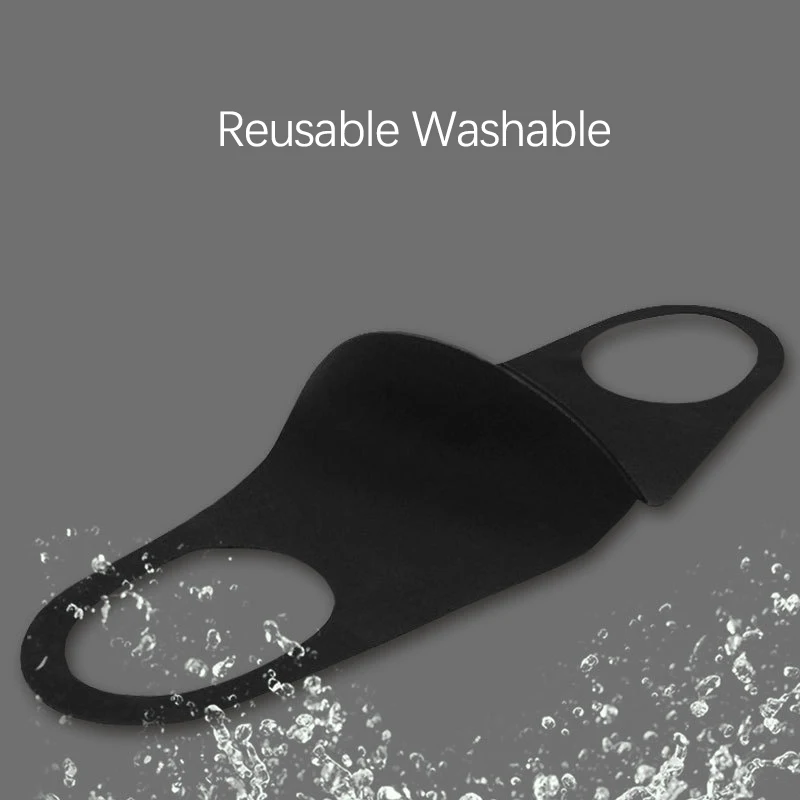 UV Protection Face Mask Adults Children Summer Earloop Mask Black Travel-Friendly Breathable Lightweight Washable Face Coverings