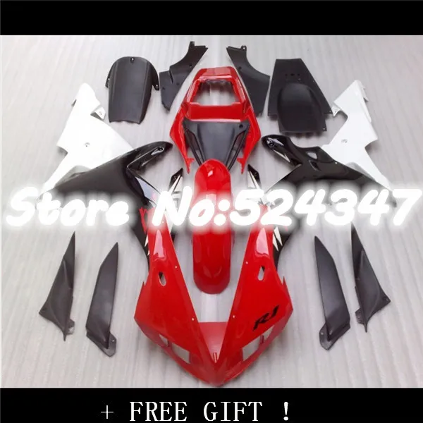 

Nn-Extra red white black Fairing Kit for YZF R1 02-03 YZF-R1 2002-2003 YZF1000 YZF R1 02 03 2002 2003 for Yamaha