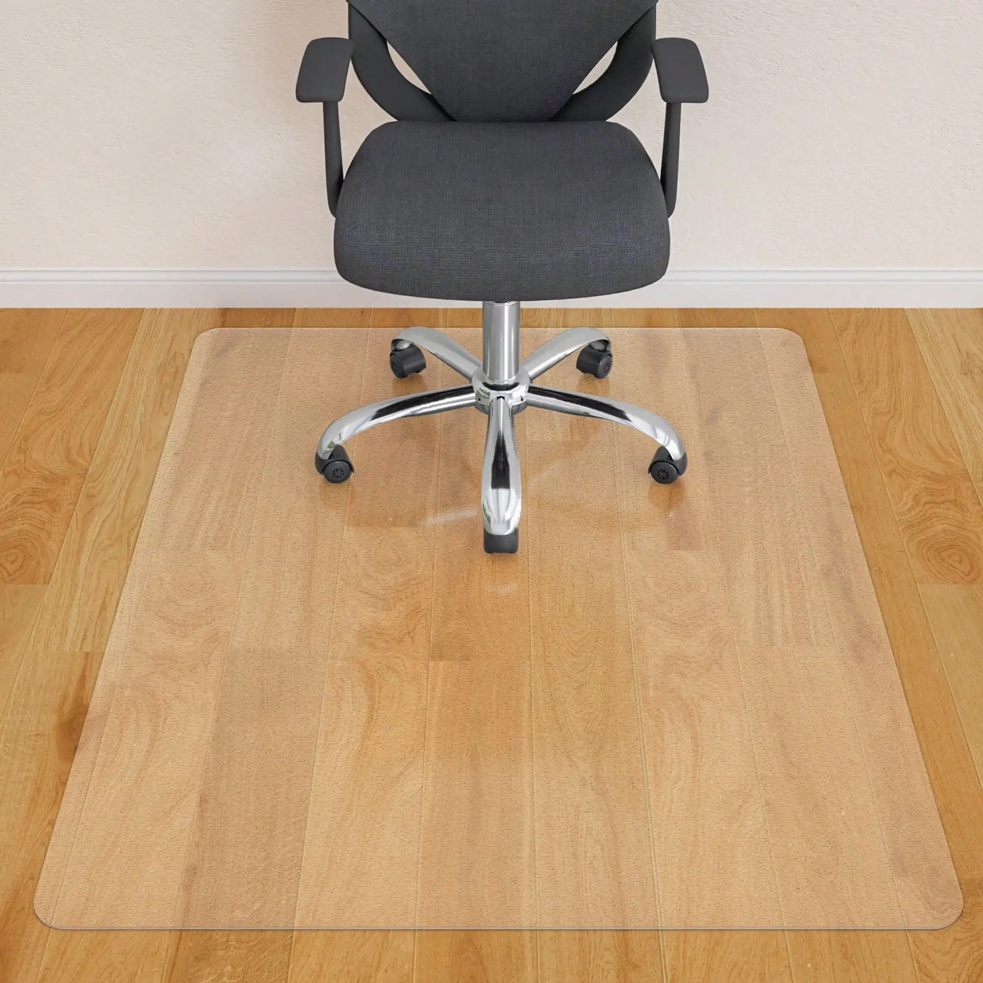 

Chair Mat For Hardwood Floor- Clear Desk Chair Mat For Hard Wood/Tile Floors, Easy Glide Plastic Floor Protector Ma