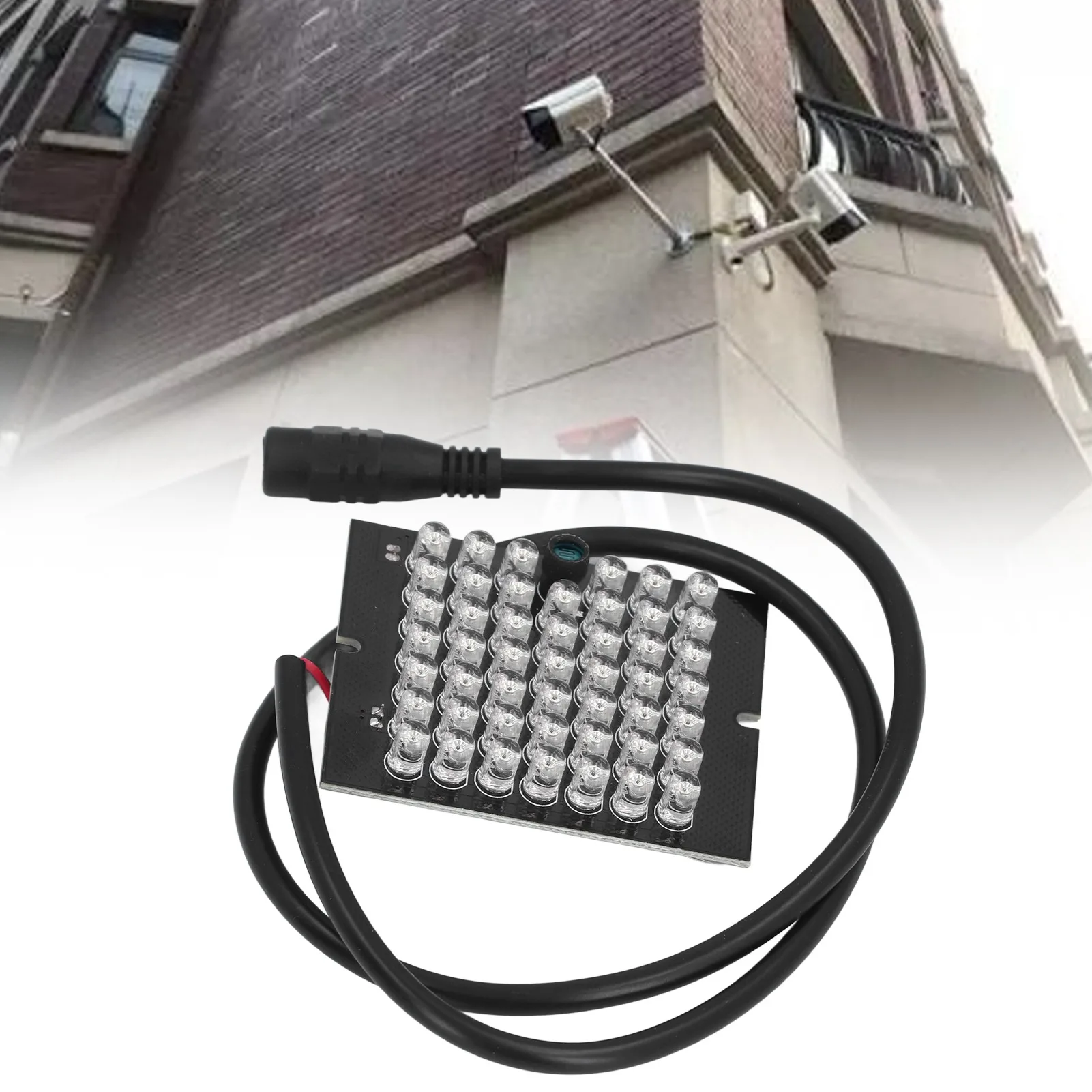 ZK50 940nm Infrared Camera Lamp Board 48 LEDs Automatic Sensing Night Vision Auxiliary Light for CCTV Security Camera DC12V