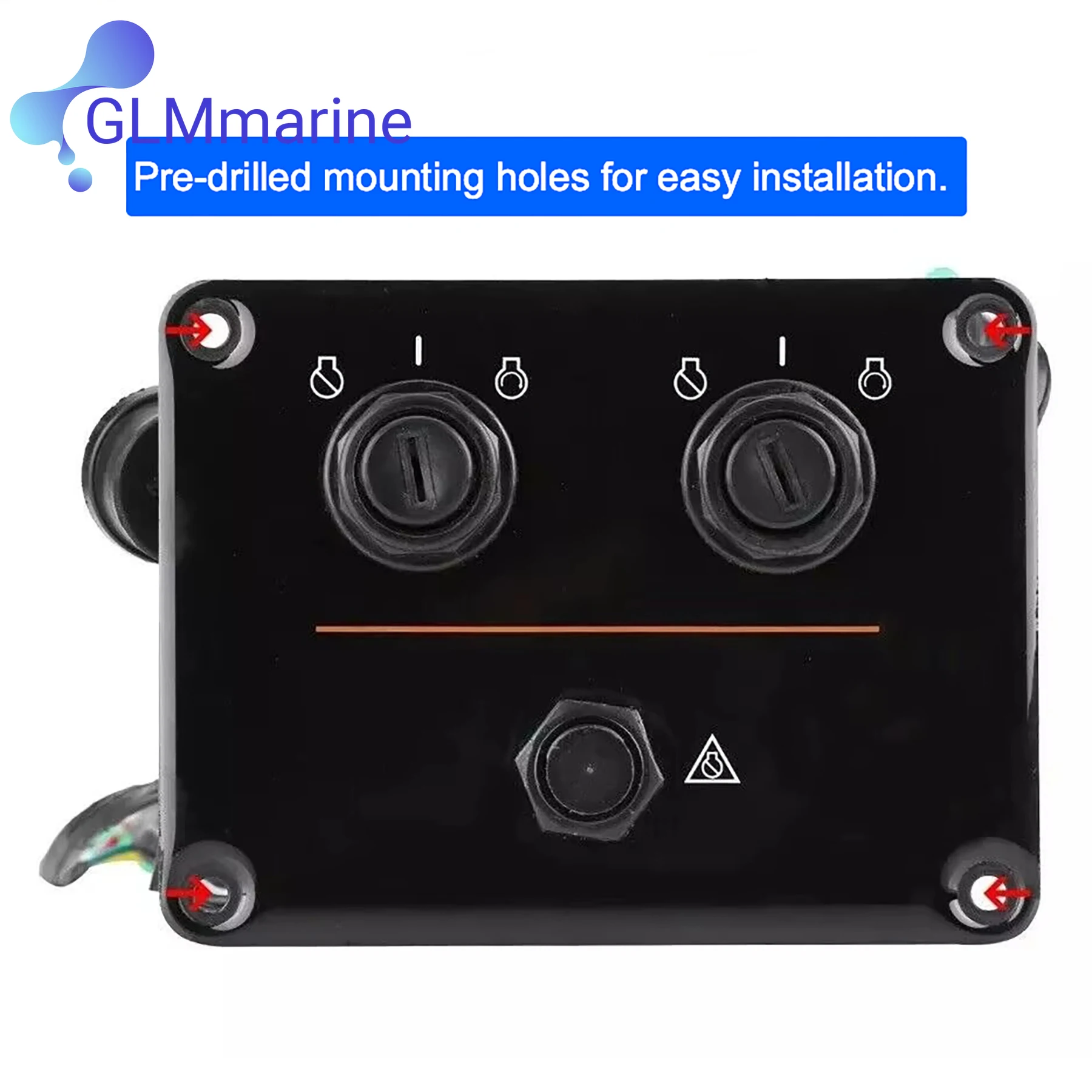 6K1-82570-08 Dual Lgnition Key Switch Assembly Panel For Yamaha Outboard Control  6K1-82570-13-00 image 4