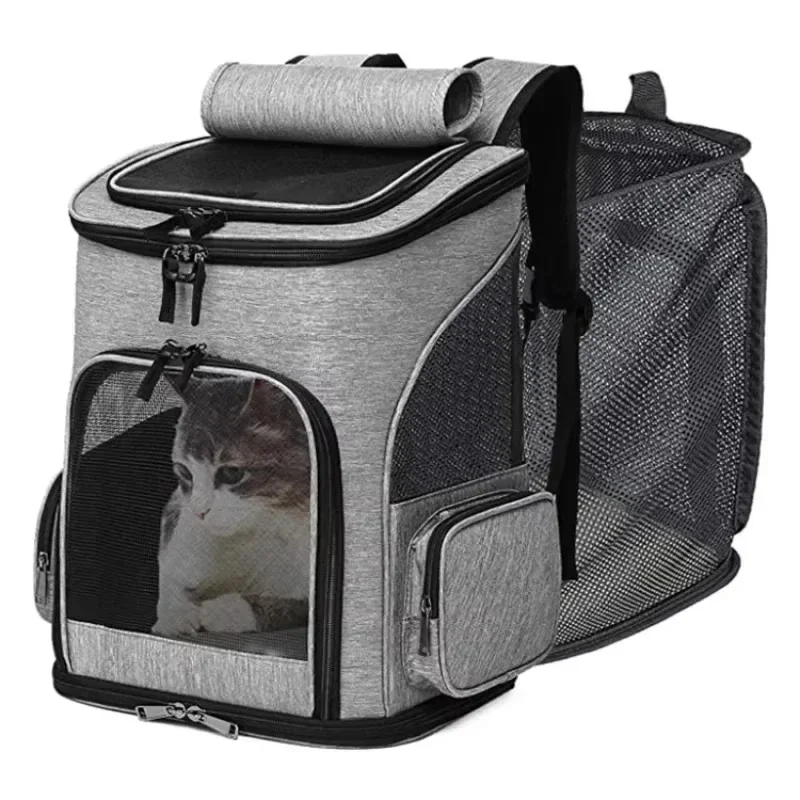 

Cat Bag Outdoor Portable Cat Backpack, Foldable Small Dog And Cat Outdoor Bag Expandable Double Shoulder Pet Backpack