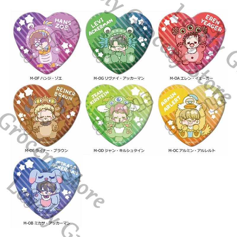 アニメ進撃の巨人エレンイェーガーミカサ・アッカーマンライナーブラウン進撃の巨人アルミンアルルタンジャンカースタインコスプレバッジギフト