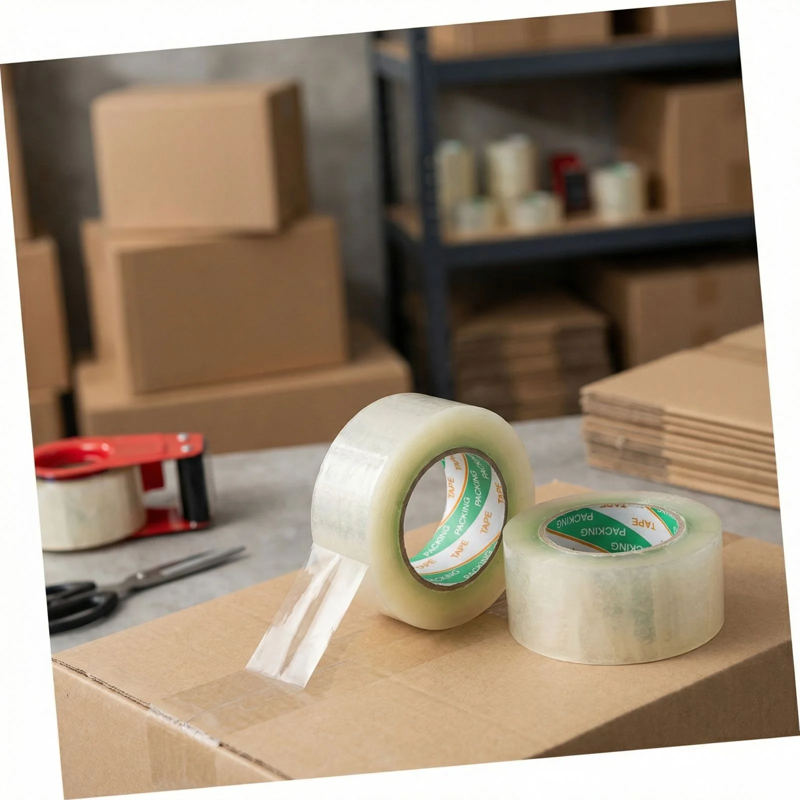 Transparent Clear Packing Tape Large Roll Heavy Duty Adhesive Carton Sealing Shipping Supplies Box Wrapping Accessories