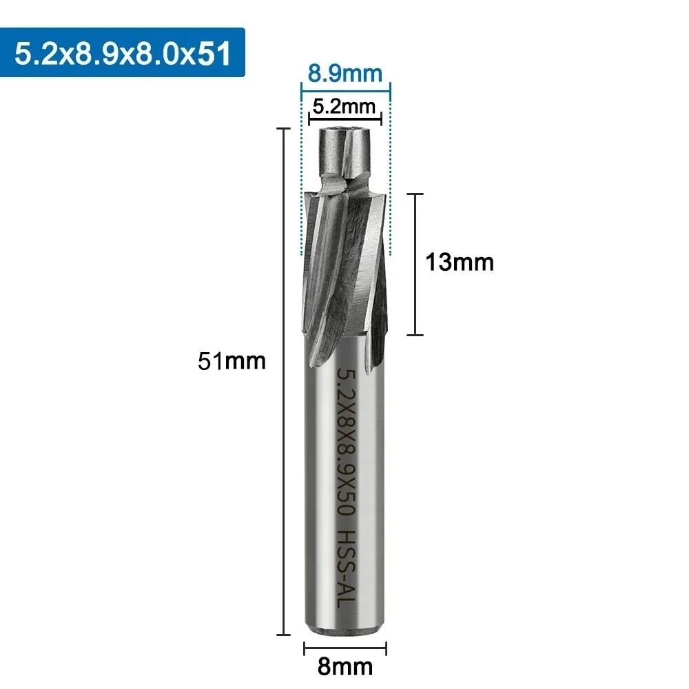 High Speed Steel Countersink Milling Cutter Countersink Cutting Edge Reaming Hole Function Flat Counterbore Drill